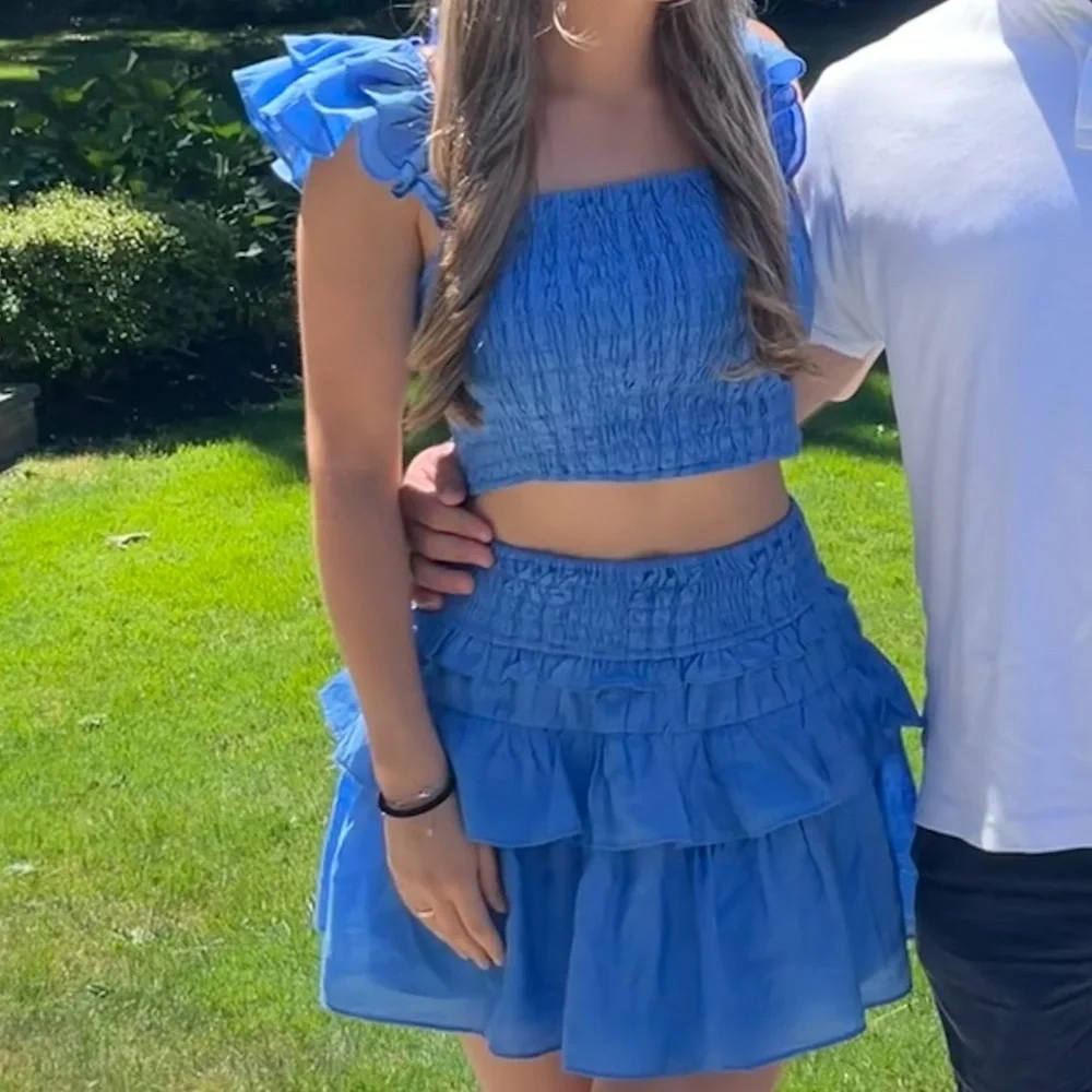 Blue Ruffled Two-Piece Set - Picture 4 of 4